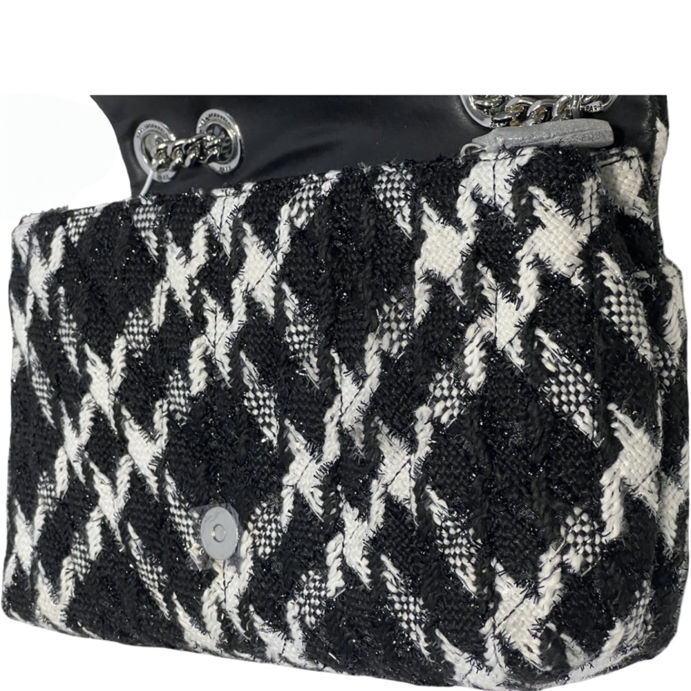 Karl Lagerfeld Paris Lafayette Black and White Tweed Crossbody Bag NWT - Picture 7 of 10